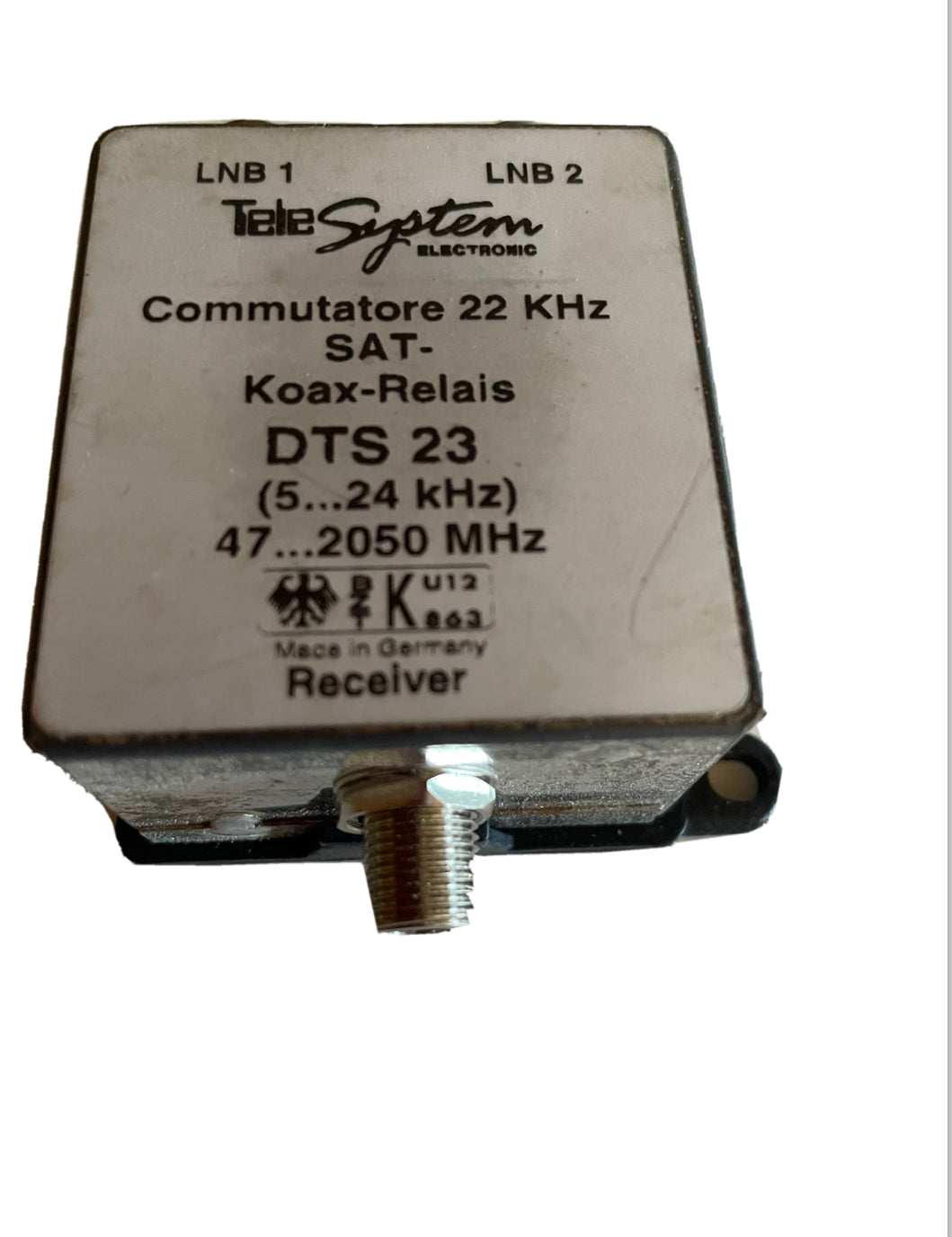Tele System ELETTRONICO LNB2 Commutatore 22 KHz SAT- Koax-Relais DTS23 (5...24 kHz) 47...2050 MHz
