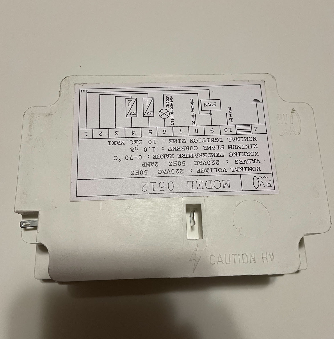 BAXI FLAME CONTROL CARD RV 0512. JJJ005302230.