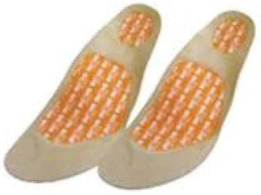 Flat foot insole, hallux valgus, Morton's syndrome, metatarsalgia and heel spur - ELICA 38-39 Beige - Orange
