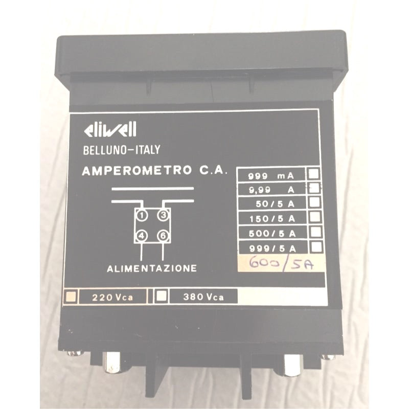 Amperometro Trifase, Display A 3 Cifre Trifase, Mini DIN Da 35 Mm Amperometro Trifase, Display A 3 Cifre Trifase, Mini DIN Da 35 Mm