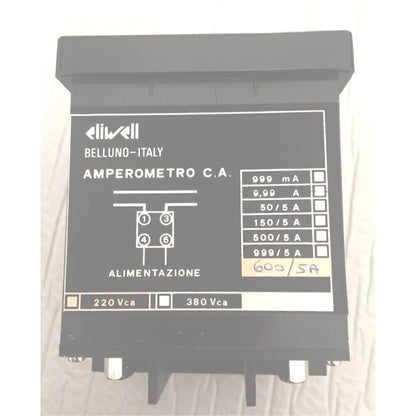 Amperómetro Eliwell modelo AA150 amperímetro